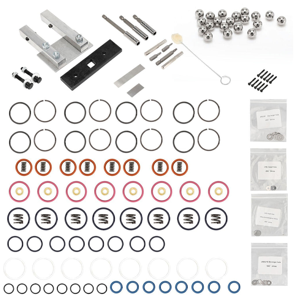 For 7.3L PowerStroke Injector Rebuild Kit w/vice clamp & tools & springs, 94-03