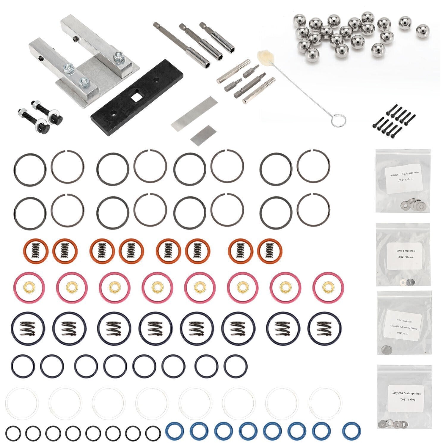 For 7.3L PowerStroke Injector Rebuild Kit w/vice clamp & tools & springs, 94-03