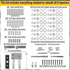 For 7.3L PowerStroke Injector Rebuild Kit w/vice clamp & tools & springs, 94-03