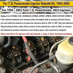 For 7.3L PowerStroke Injector Rebuild Kit w/vice clamp & tools & springs, 94-03
