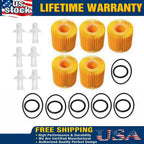 5PCS Oil Filter Kit For Toyota Avalon Camry Highlander Petrol 04152-YZZA1 US!