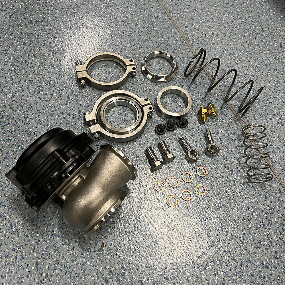 44mm External Wastegate For Tial MVR V-Band Flange Turbo 14PSI Spring Black