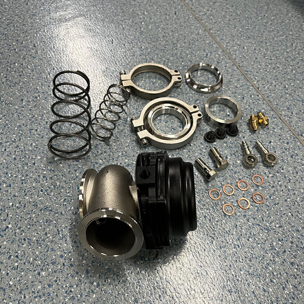 44mm External Wastegate For Tial MVR V-Band Flange Turbo 14PSI Spring Black