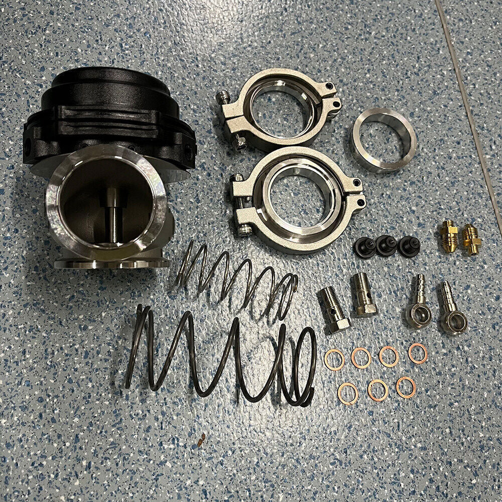 44mm External Wastegate For Tial MVR V-Band Flange Turbo 14PSI Spring Black