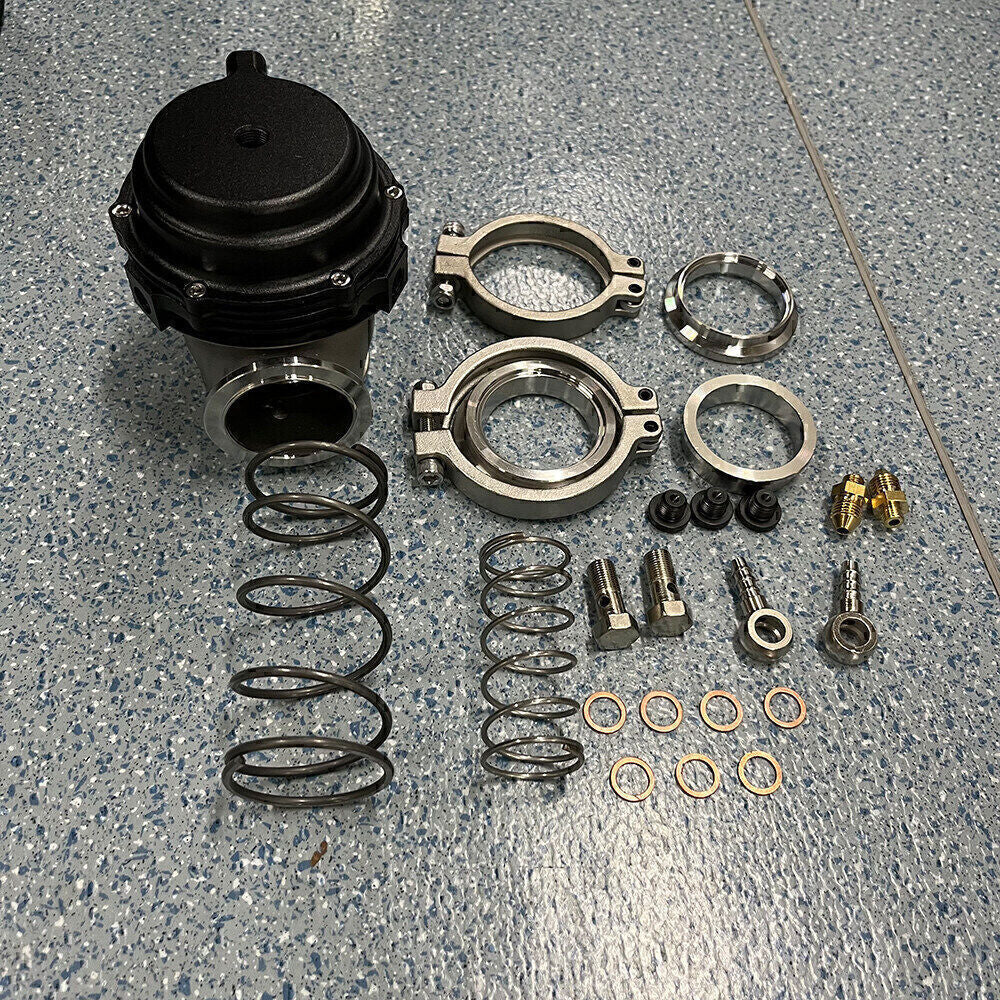 44mm External Wastegate For Tial MVR V-Band Flange Turbo 14PSI Spring Black