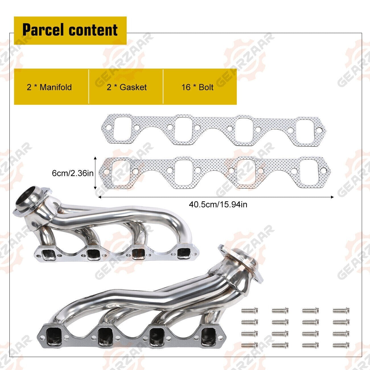 For 1979-1993 Mustang 5.0 V8 GT/LX/SVT Stainless Steel Exhaust Manifold Headers