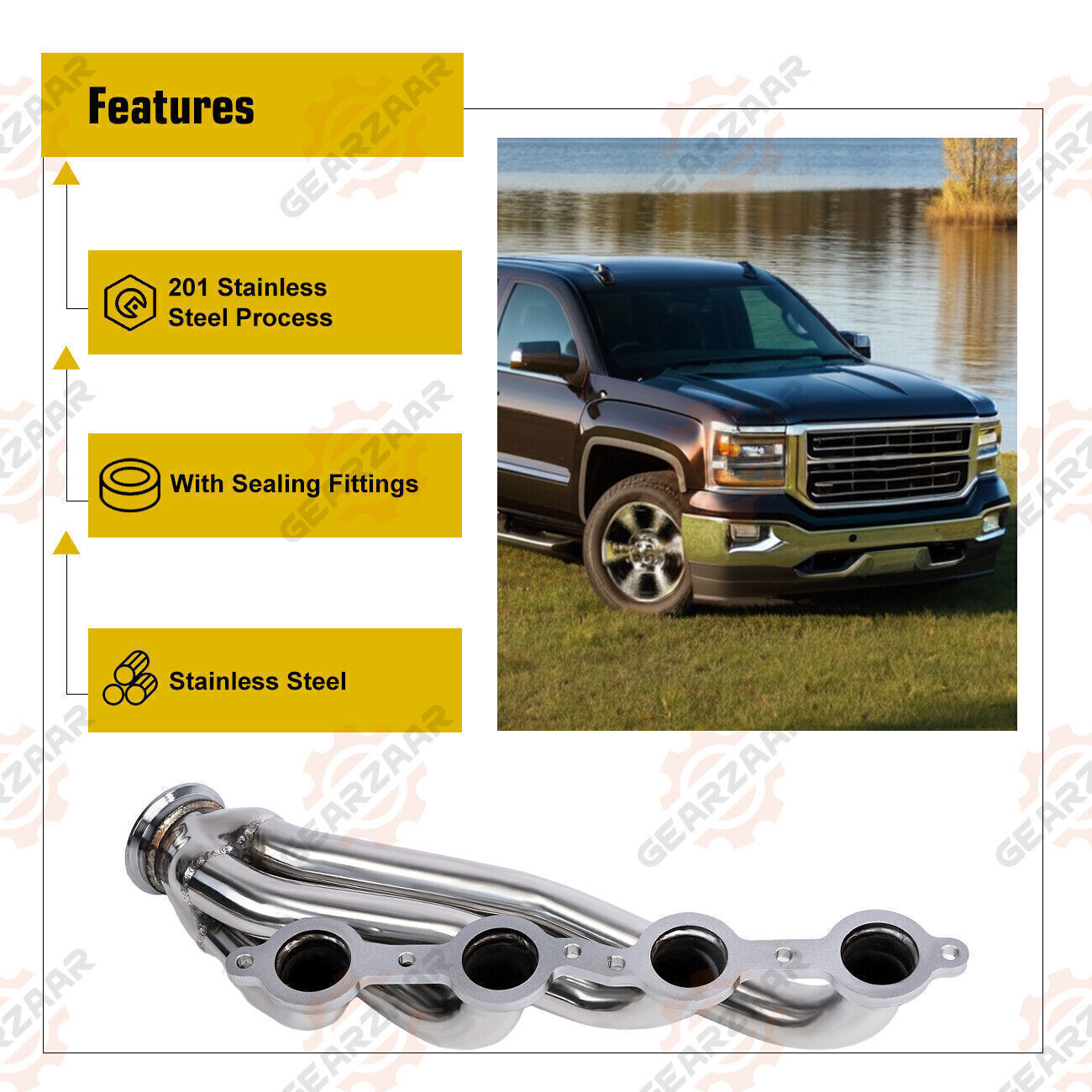 Truck Headers For 60-86 C-10 LS Chevy GMC LS1 LS2 LS3 LS6 LS9 (Conversion Swap)