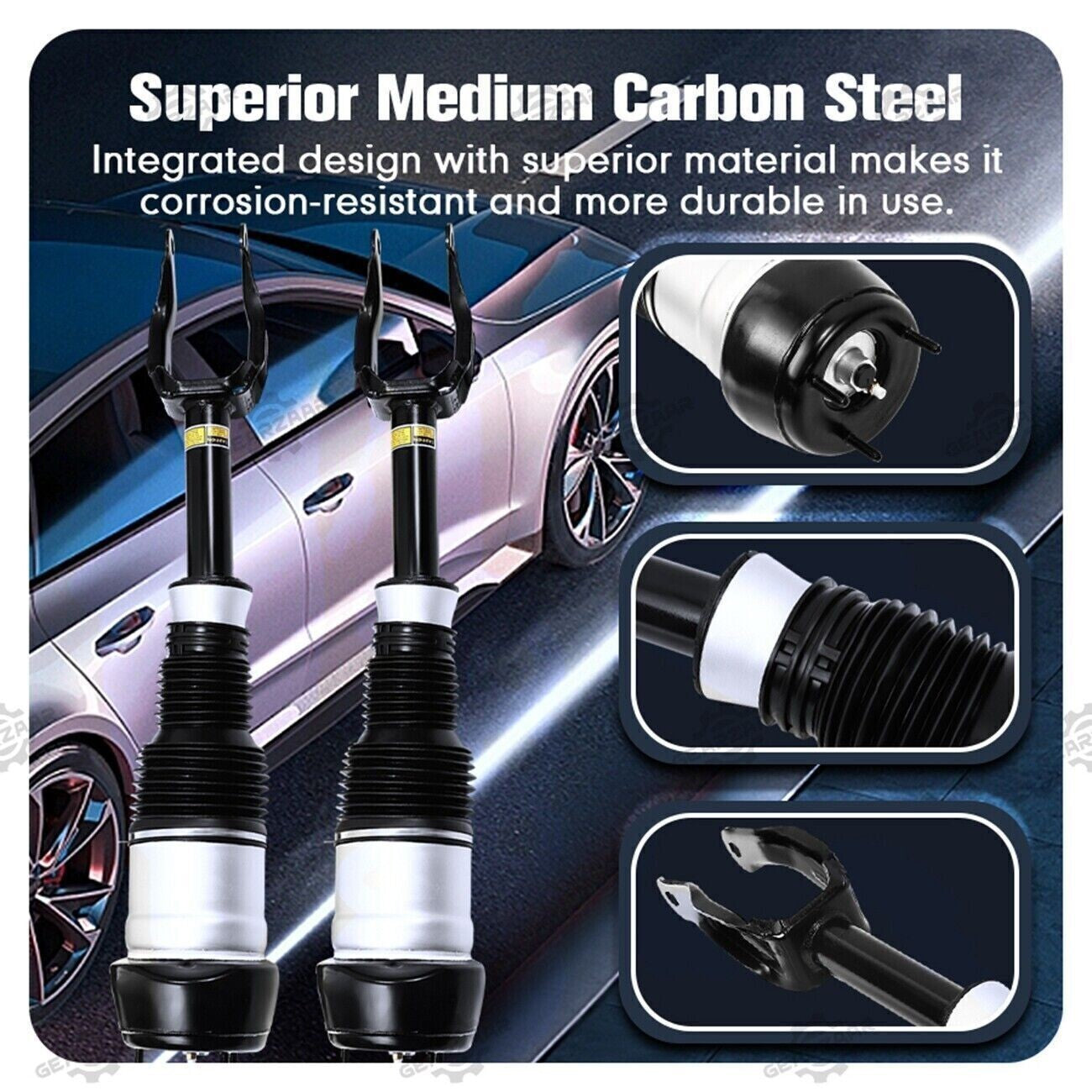 Pair Front Air Suspension Shock Struts w/ADS For Mercedes W166 X166 GL450 GLS550
