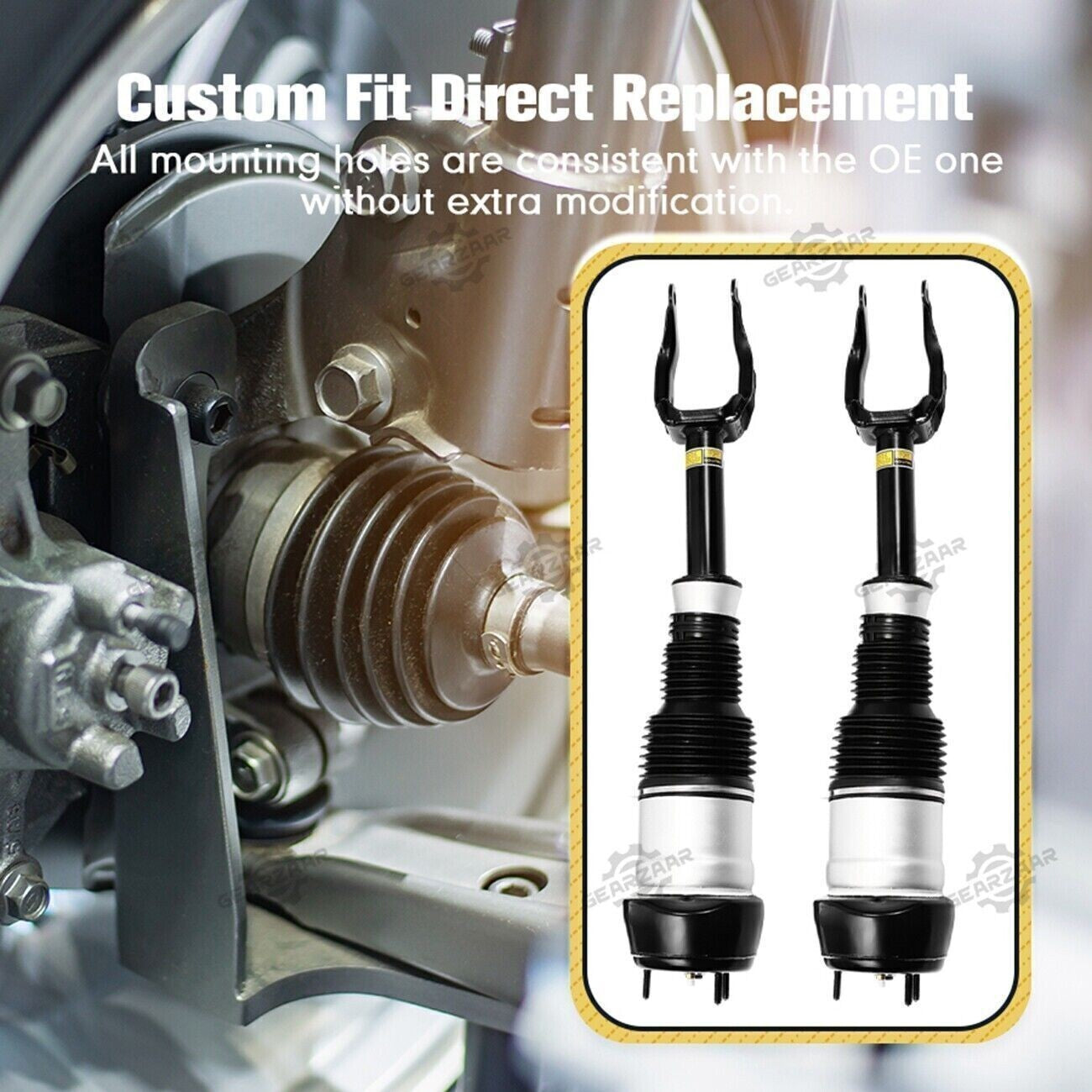 Pair Front Air Suspension Shock Struts w/ADS For Mercedes W166 X166 GL450 GLS550