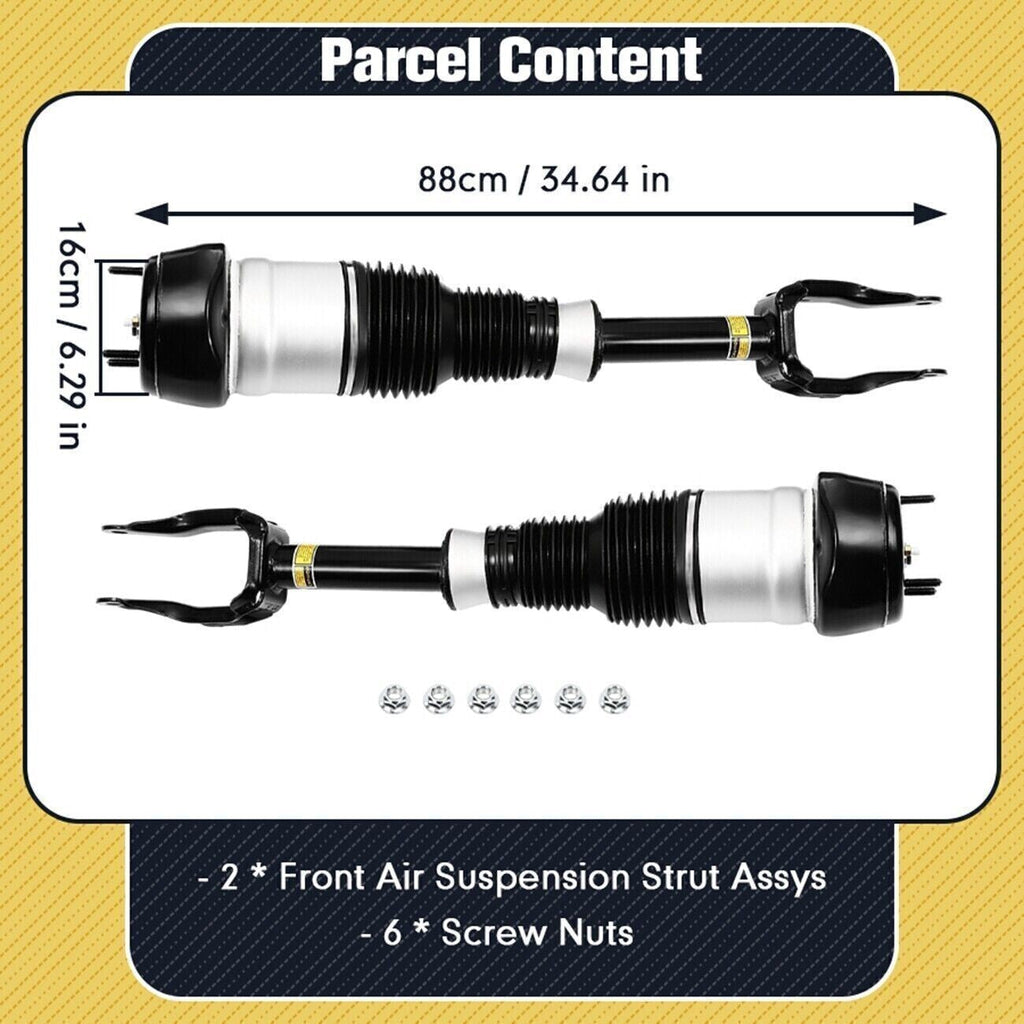 Pair Front Air Suspension Shock Struts w/ADS For Mercedes W166 X166 GL450 GLS550