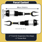 Pair Front Air Suspension Shock Struts w/ADS For Mercedes W166 X166 GL450 GLS550