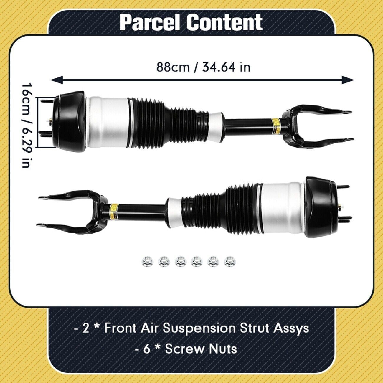 Pair Front Air Suspension Shock Struts w/ADS For Mercedes W166 X166 GL450 GLS550