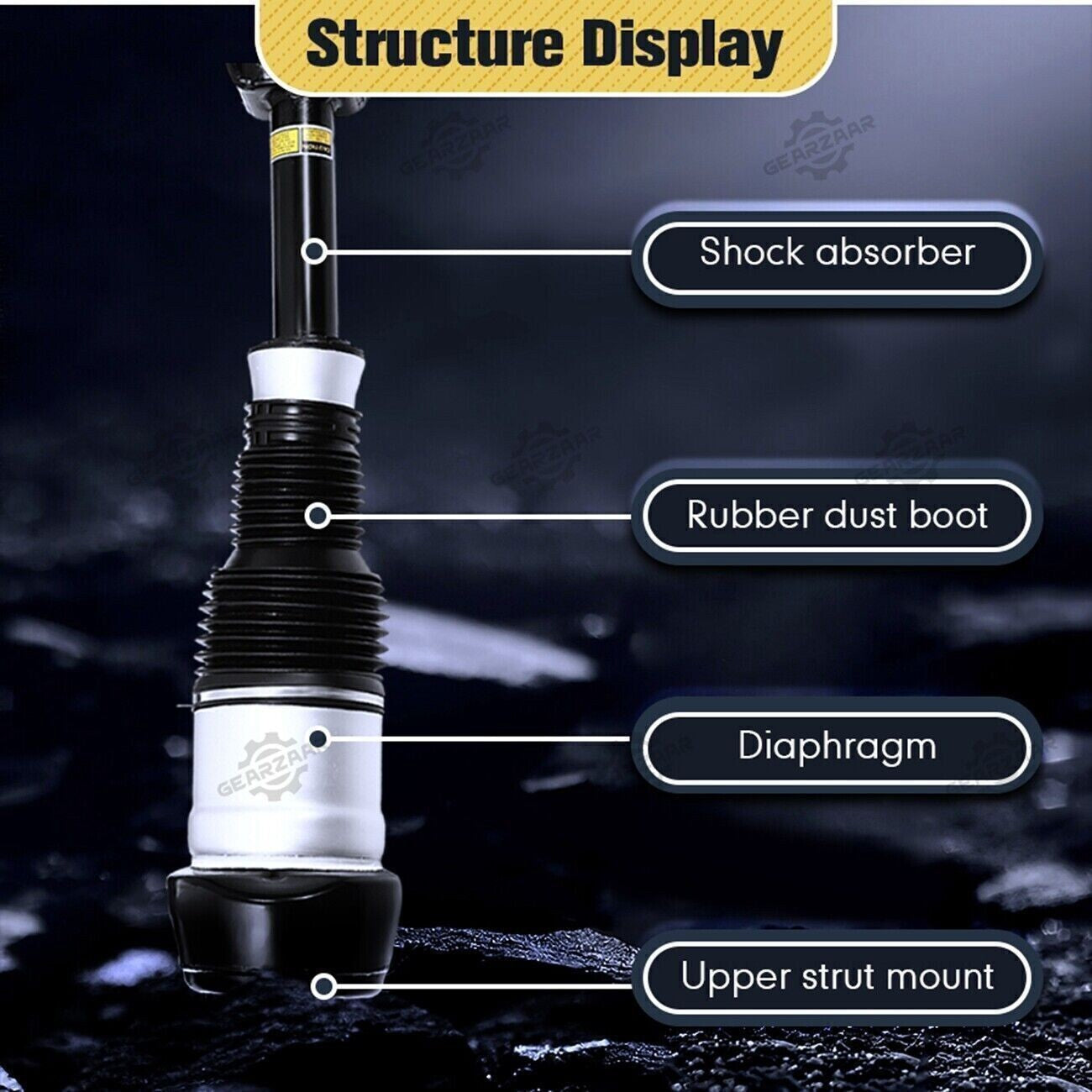 Pair Front Air Suspension Shock Struts w/ADS For Mercedes W166 X166 GL450 GLS550
