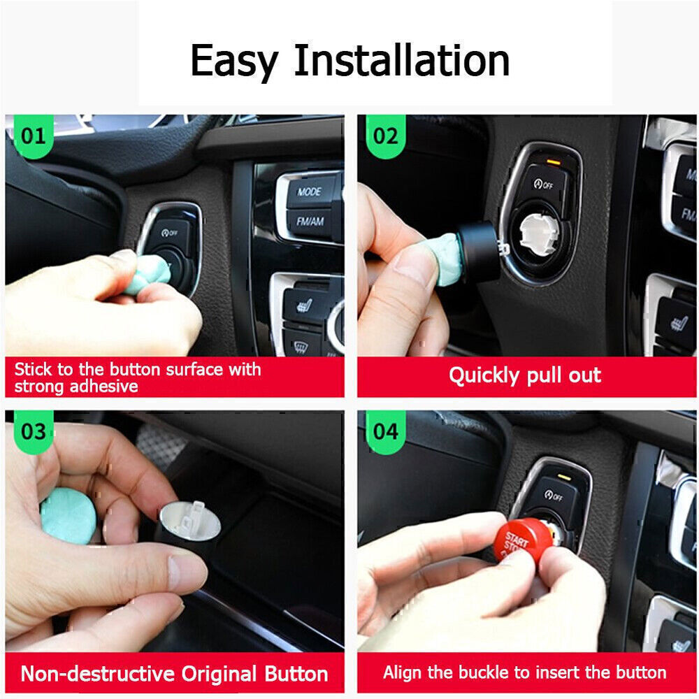 Red Engine Start Stop Push Button Cover Trim For BMW,F20 F23 F30 F32 F10 F12 F48