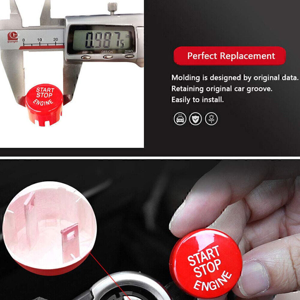 Red Engine Start Stop Push Button Cover Trim For BMW,F20 F23 F30 F32 F10 F12 F48