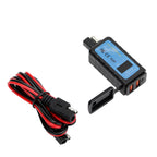 Motorcycle Dual USB Charger SAE -USB Cable Adapter Voltmeter for CellPhone GPS