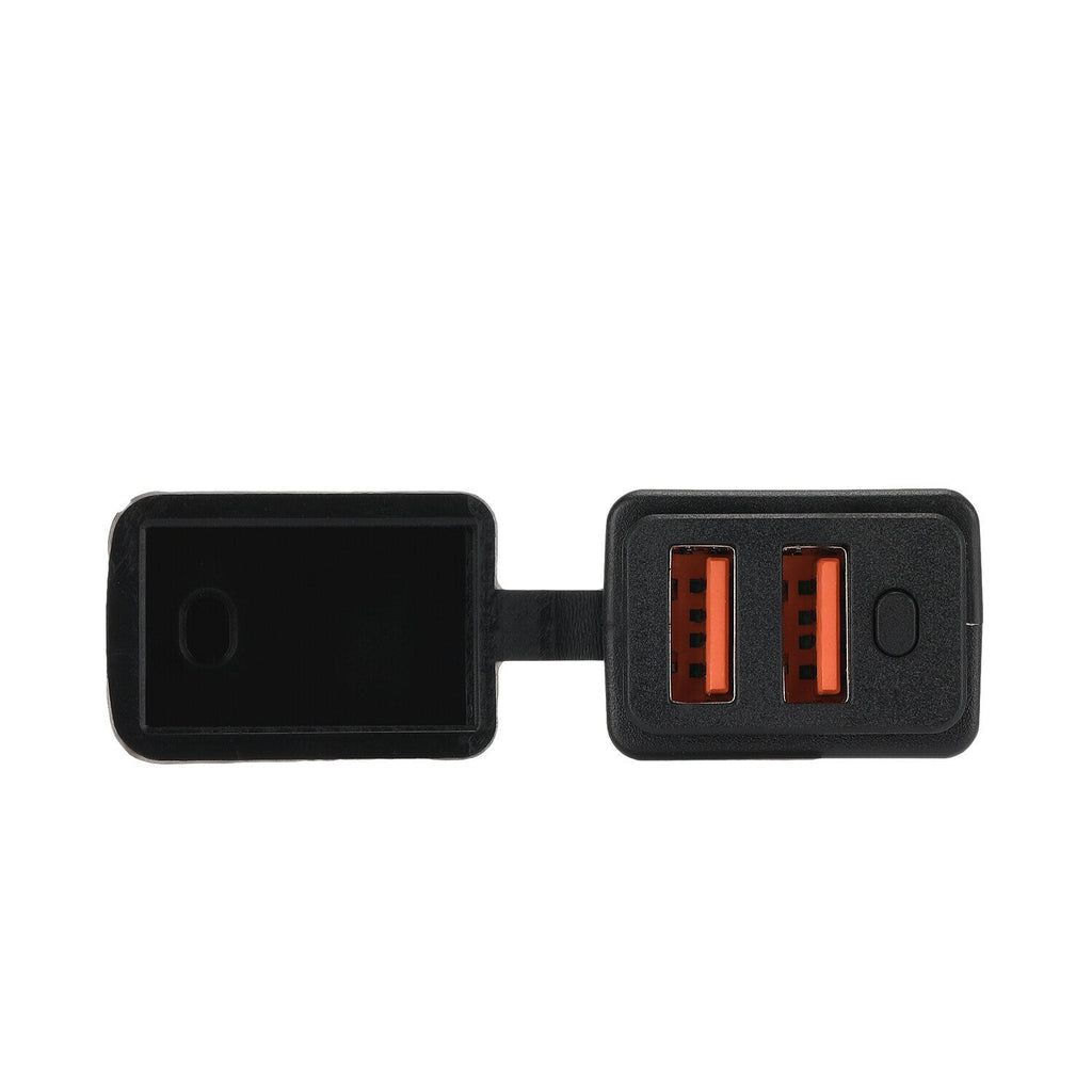 Motorcycle Dual USB Charger SAE -USB Cable Adapter Voltmeter for CellPhone GPS