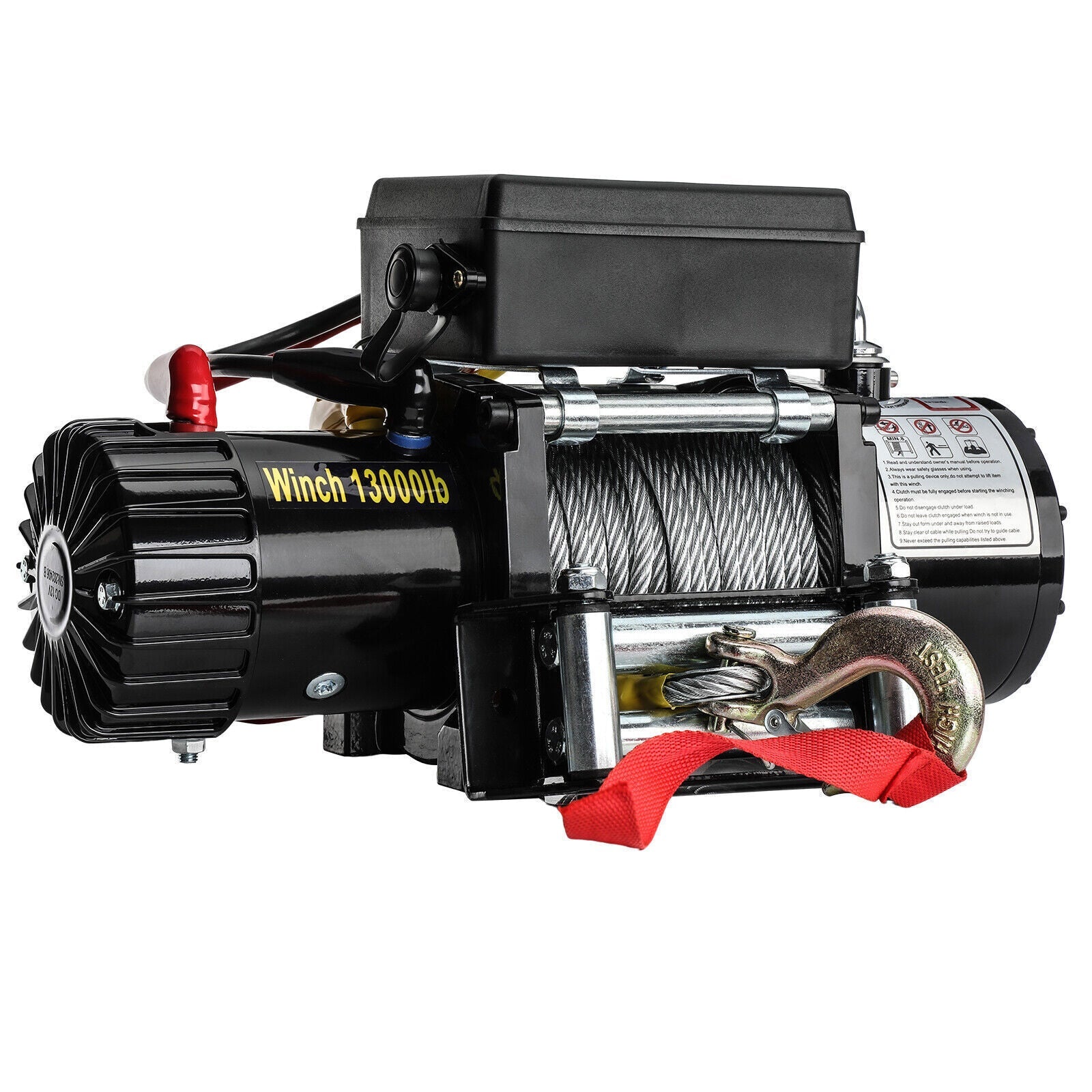 12V 13000LBS Electric Winch Synthetic Rope Truck For Jeep 13000LB Trailer 4WD /