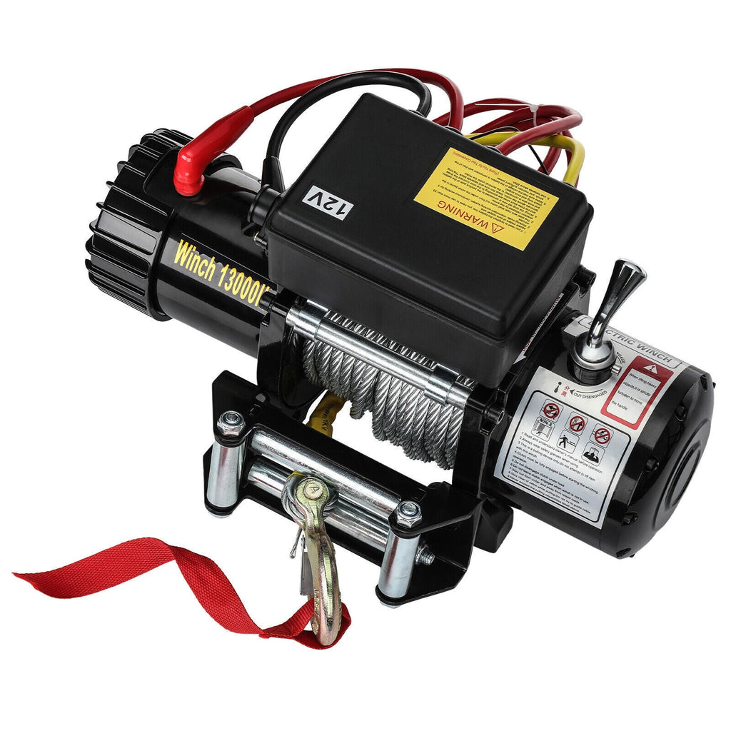12V 13000LBS Electric Winch Synthetic Rope Truck For Jeep 13000LB Trailer 4WD /