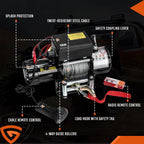 12V 13000LBS Electric Winch Synthetic Rope Truck For Jeep 13000LB Trailer 4WD /