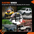 12V 13000LBS Electric Winch Synthetic Rope Truck For Jeep 13000LB Trailer 4WD /