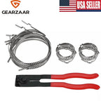 Universal Adjustable Axle CV Joint Boot Crimp Clamps w/ 20pcs Clamp Pliers Tools