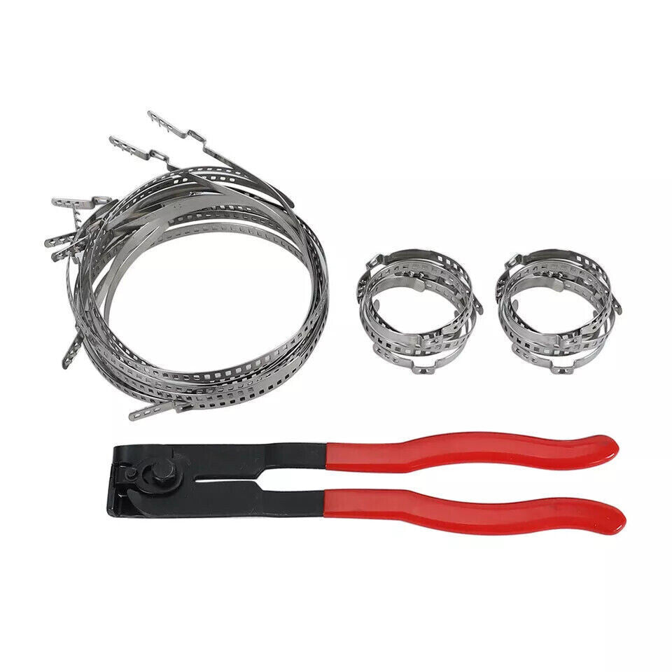 Universal Adjustable Axle CV Joint Boot Crimp Clamps w/ 20pcs Clamp Pliers Tools