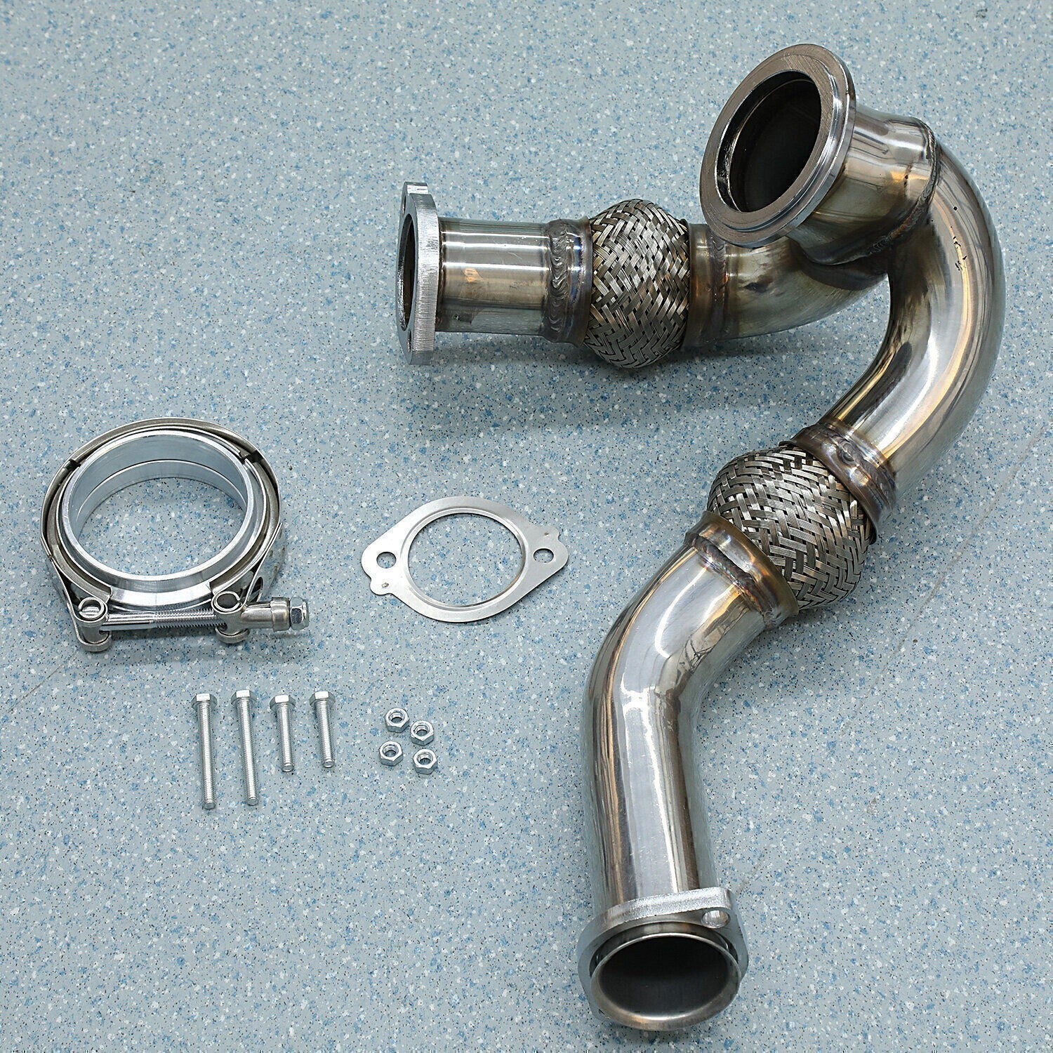 Y-PIPE UP PIPE TURBO INSTALL GASKET CLAMP Kit FOR 03-07 FORD 6.0 POWERSTROKE
