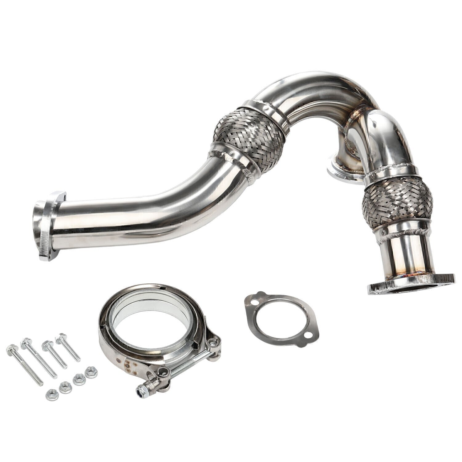 Y-PIPE UP PIPE TURBO INSTALL GASKET CLAMP Kit FOR 03-07 FORD 6.0 POWERSTROKE