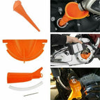 For Harley Touring Dyna Orange Primary Oil Fill Funnel Drip Free Oil Filter Kit