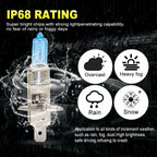 4pc H1 12V 55W Super White Halogen Headlight Replacement Bulb Lamp For Auto Car