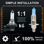 4pc H1 12V 55W Super White Halogen Headlight Replacement Bulb Lamp For Auto Car