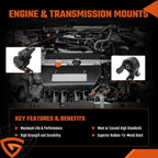 5pcs Engine Motor Mount Set for 2002-2006 Honda CR-V 2.4L 4WD Automatic Trans