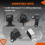 5pcs Engine Motor Mount Set for 2002-2006 Honda CR-V 2.4L 4WD Automatic Trans