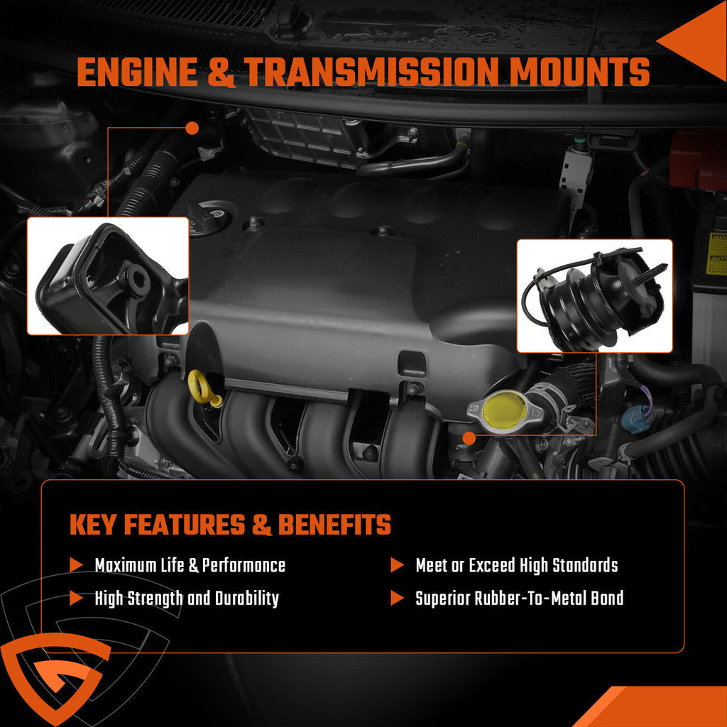 AT Trans Engine Motor Mounts Kit Fits 1998 1999 -2002 Honda Accord 2.3L AT Trans