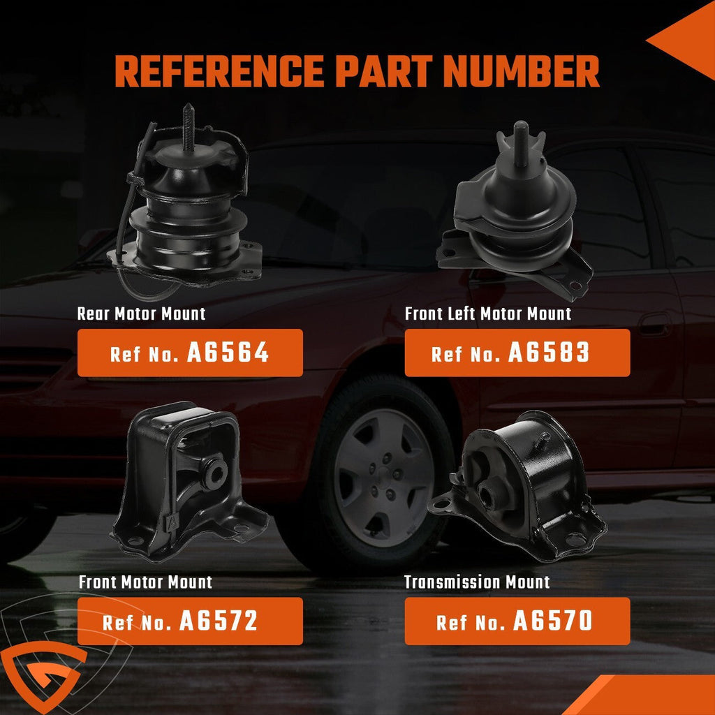 AT Trans Engine Motor Mounts Kit Fits 1998 1999 -2002 Honda Accord 2.3L AT Trans