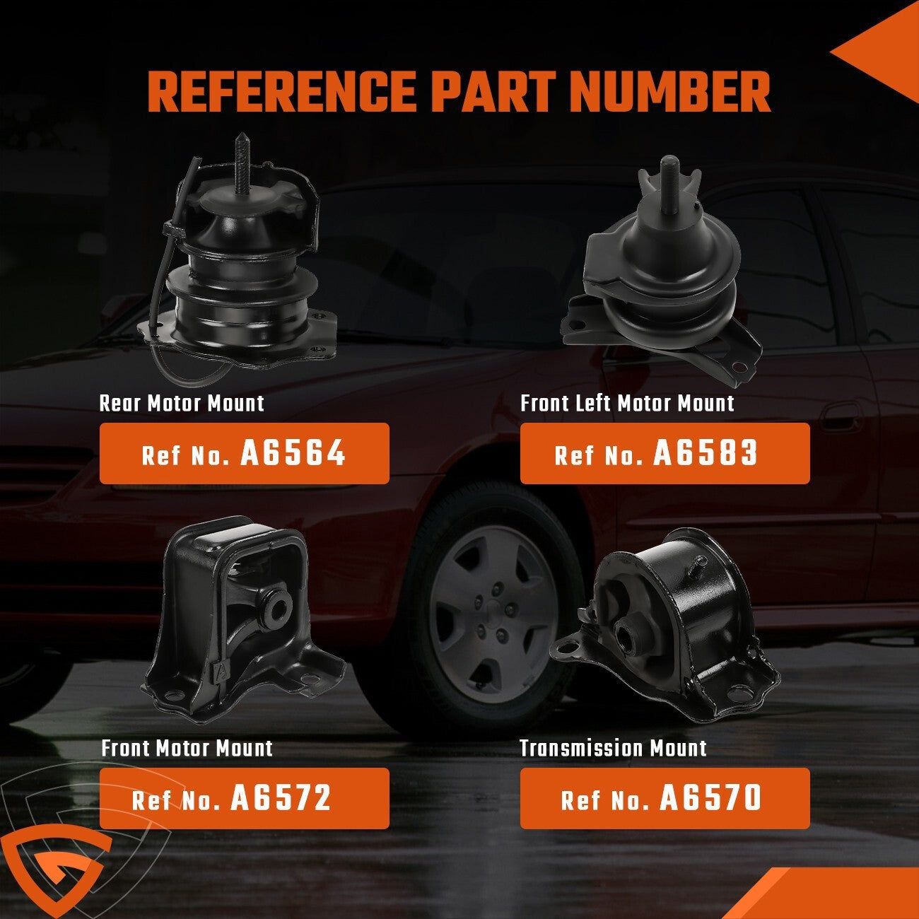 AT Trans Engine Motor Mounts Kit Fits 1998 1999 -2002 Honda Accord 2.3L AT Trans
