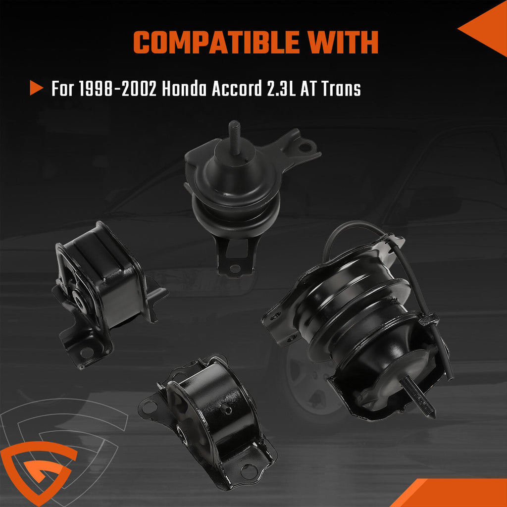 AT Trans Engine Motor Mounts Kit Fits 1998 1999 -2002 Honda Accord 2.3L AT Trans
