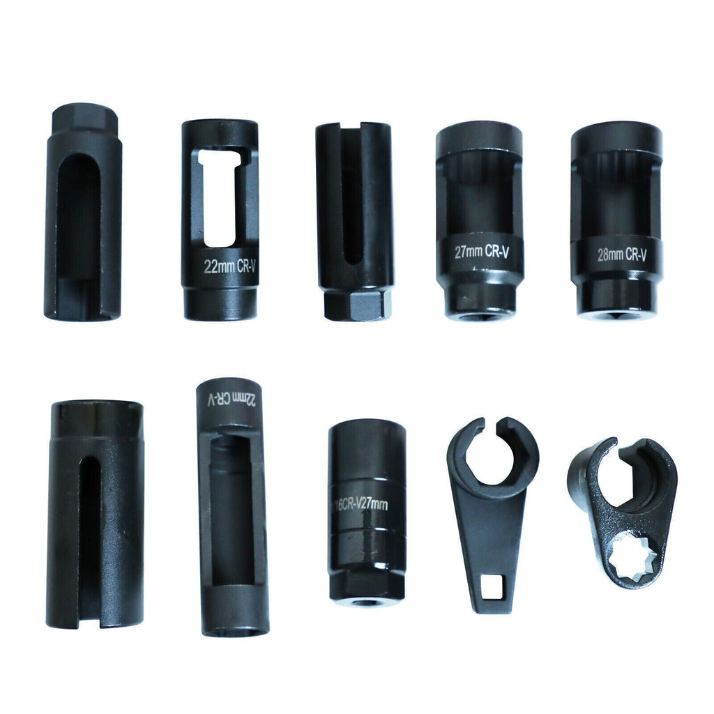 10pc Oxygen Sensor Socket Set Sensor Oil Pressure Sending Unit Removal Tool New