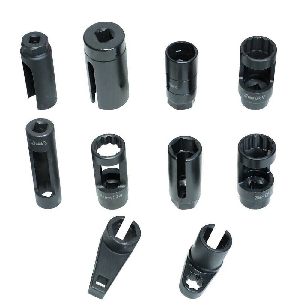 10pc Oxygen Sensor Socket Set Sensor Oil Pressure Sending Unit Removal Tool New