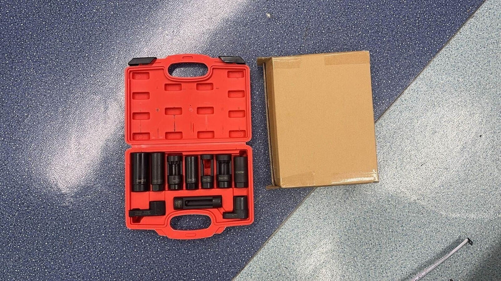 10pc Oxygen Sensor Socket Set Sensor Oil Pressure Sending Unit Removal Tool New
