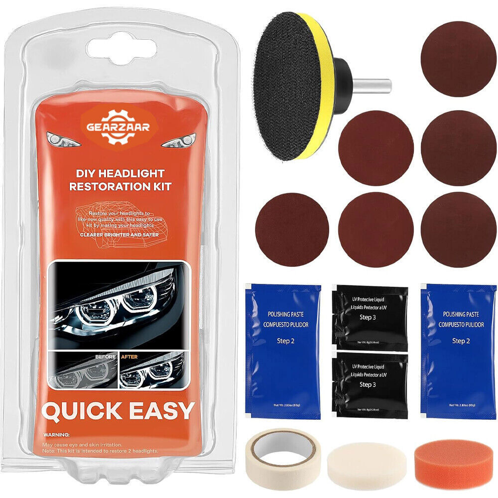Car Auto Headlight Lens Restoration Repair Kit Polishing Cleaner Cleaning Tools