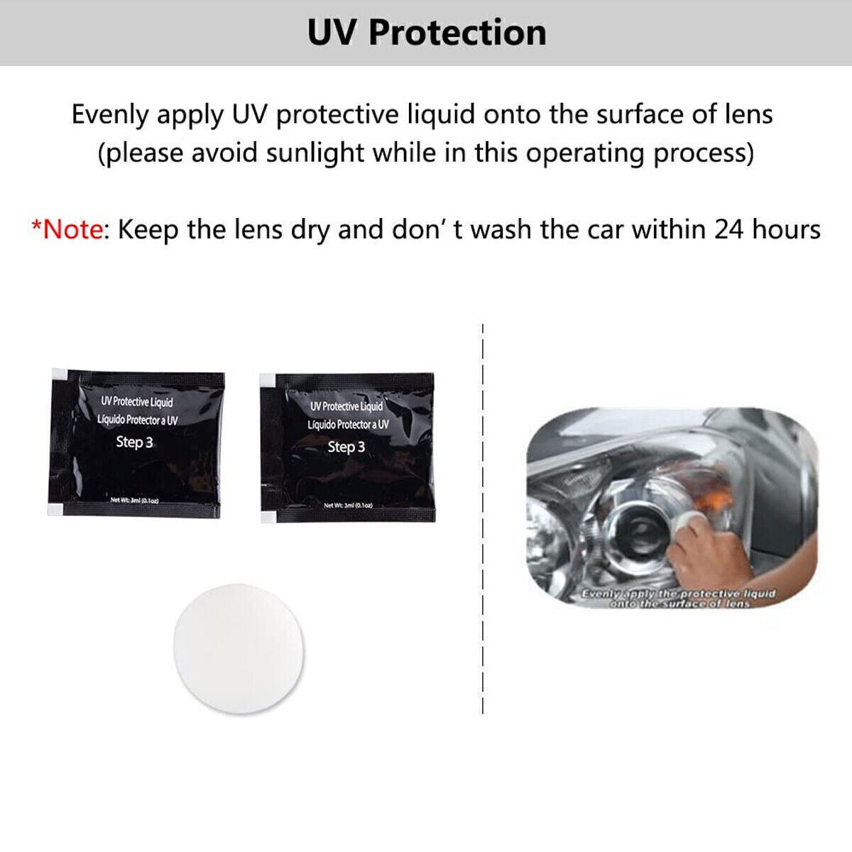 Car Auto Headlight Lens Restoration Repair Kit Polishing Cleaner Cleaning Tools