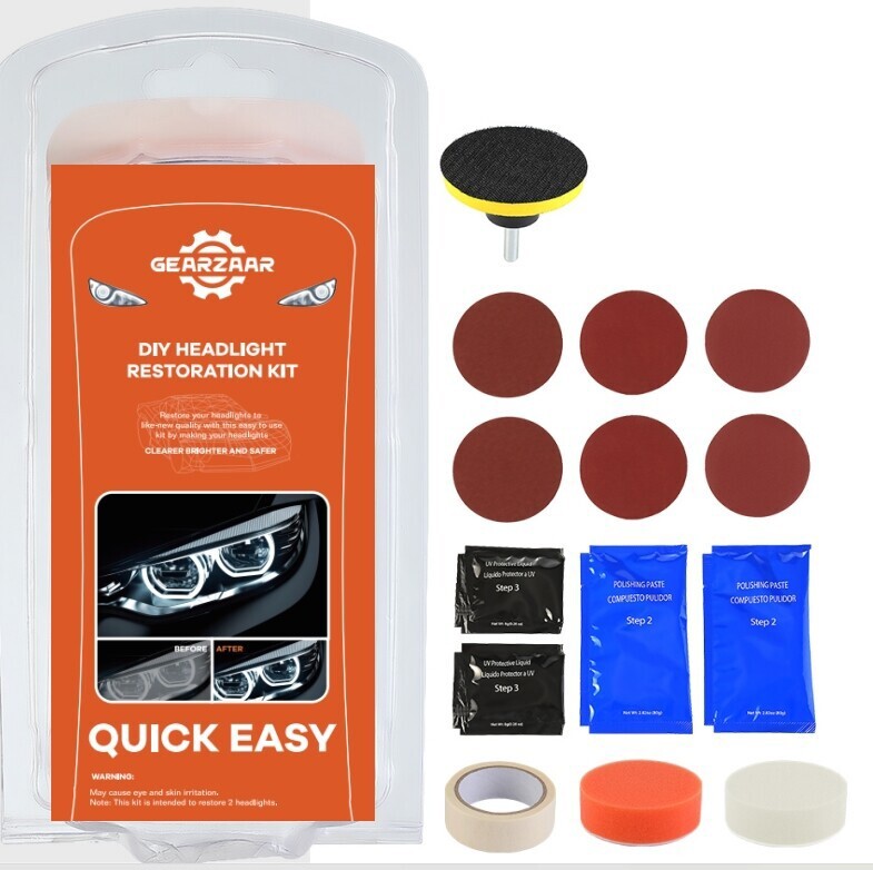 Car Auto Headlight Lens Restoration Repair Kit Polishing Cleaner Cleaning Tools