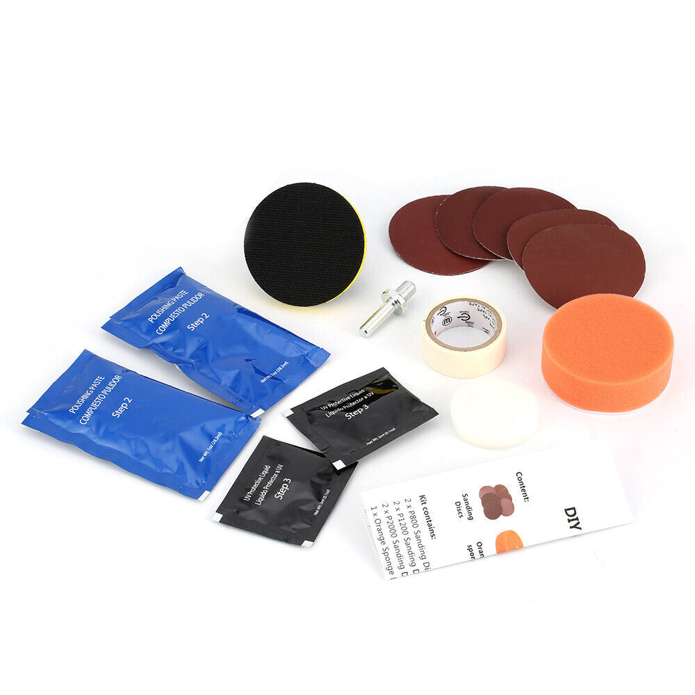 Car Auto Headlight Lens Restoration Repair Kit Polishing Cleaner Cleaning Tools