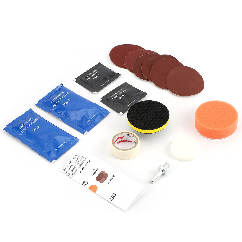 Car Auto Headlight Lens Restoration Repair Kit Polishing Cleaner Cleaning Tools