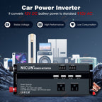 6000W Power Inverter DC 12V - 110V AC Car RV Sine Wave Solar Converter LCD