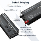 6000W Power Inverter DC 12V - 110V AC Car RV Sine Wave Solar Converter LCD