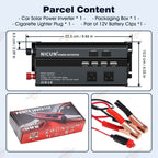 6000W Power Inverter DC 12V - 110V AC Car RV Sine Wave Solar Converter LCD