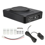 10''inch Car Under-Seat Active Subwoofer Power Amplifier Bass Slim Speaker Black